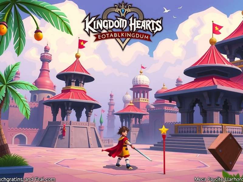 Kingdom Hearts 3 Classic Kingdom mini-game screenshot showing Mickey Mouse in a retro style