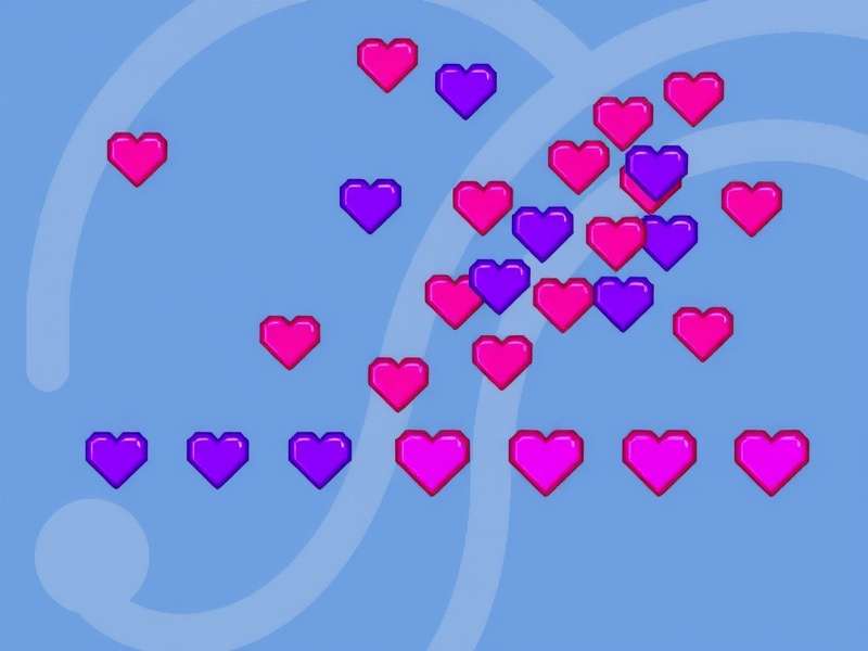 A vibrant layout of Purple Hearts cards on a dark purple table