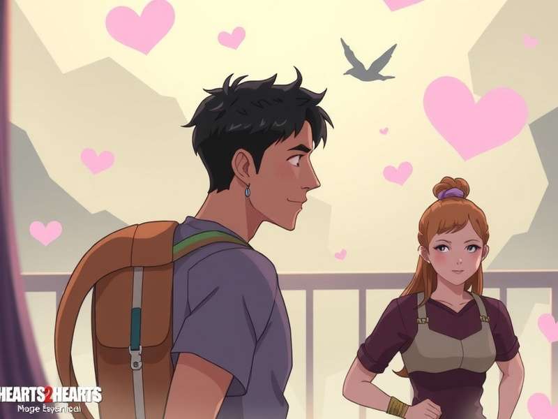 Hearts2Hearts K-pop Gameplay Interface showing rhythm mechanics and character interactions