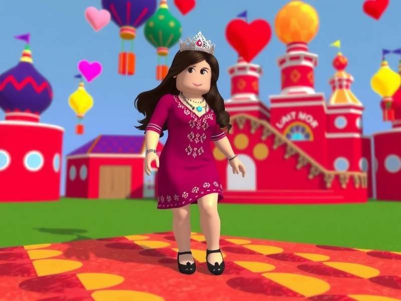 Queen of Hearts Roblox avatar showcasing elegant red and gold dress with crown and scepter