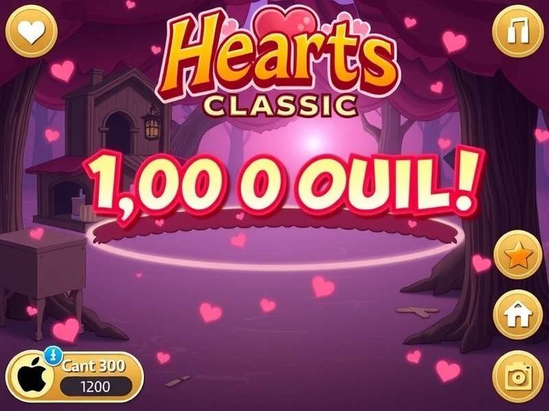 Hearts Classic Card Game being played on laptop and mobile