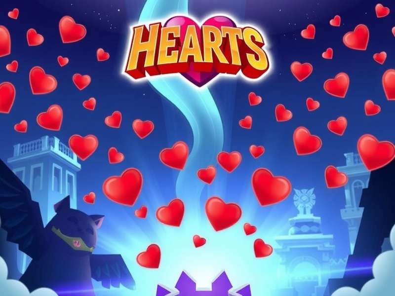 Strategic gameplay of Hearts card game online on a laptop and mobile screen