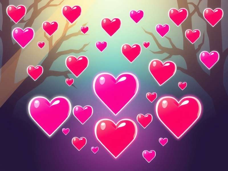 A hand of playing cards featuring Hearts suit, arranged strategically on a wooden table