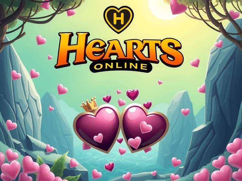 Hearts Card Game being played on laptop and mobile devices