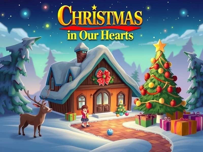 Family playing card game by Christmas tree in an Indian living room