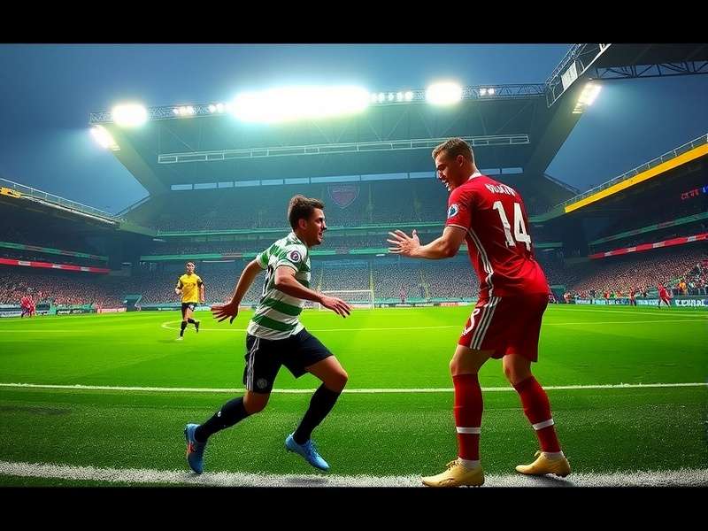 Celtic vs Hearts match action at Tynecastle Park