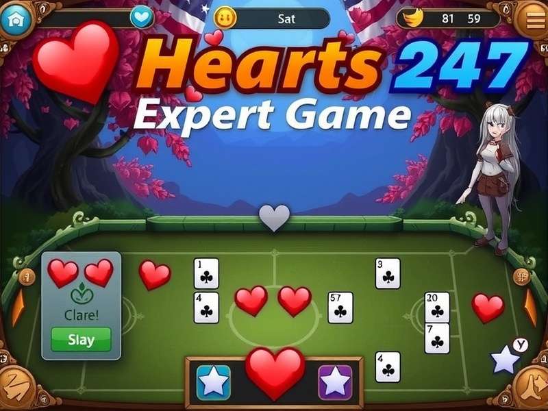 Hearts 247 Expert Game — strategic card game session