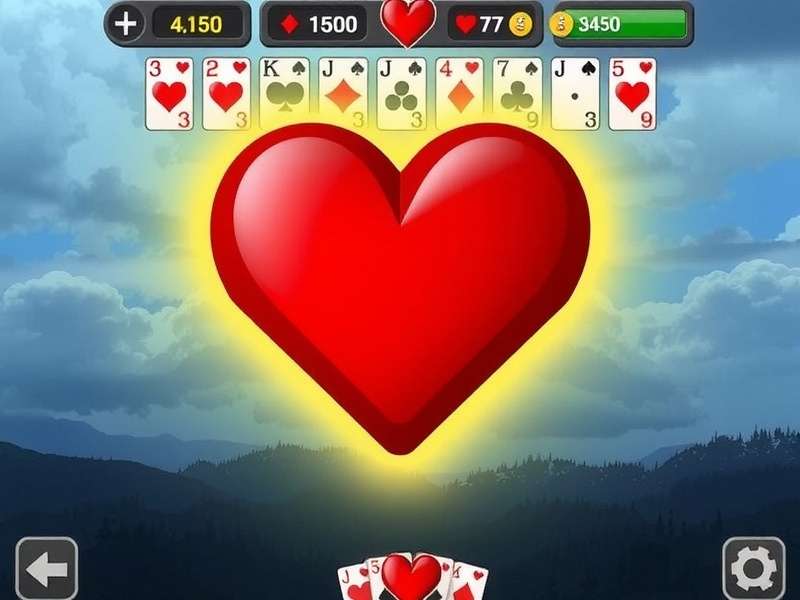 Hearts 247 Solitaire – digital card game interface with Indian players